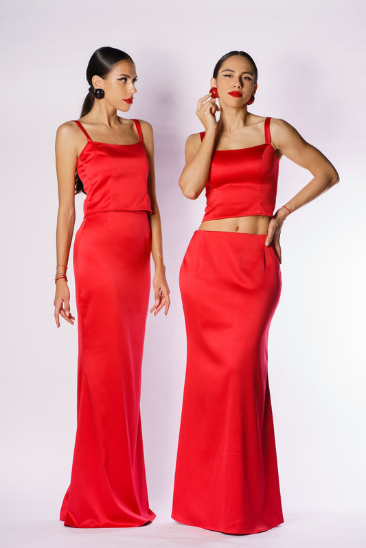 Fusta - Jupe Rouge Maxi