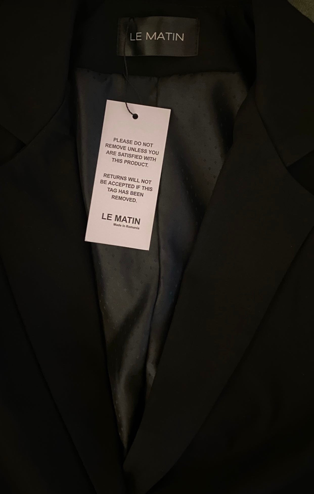Sacou - Veste Noire