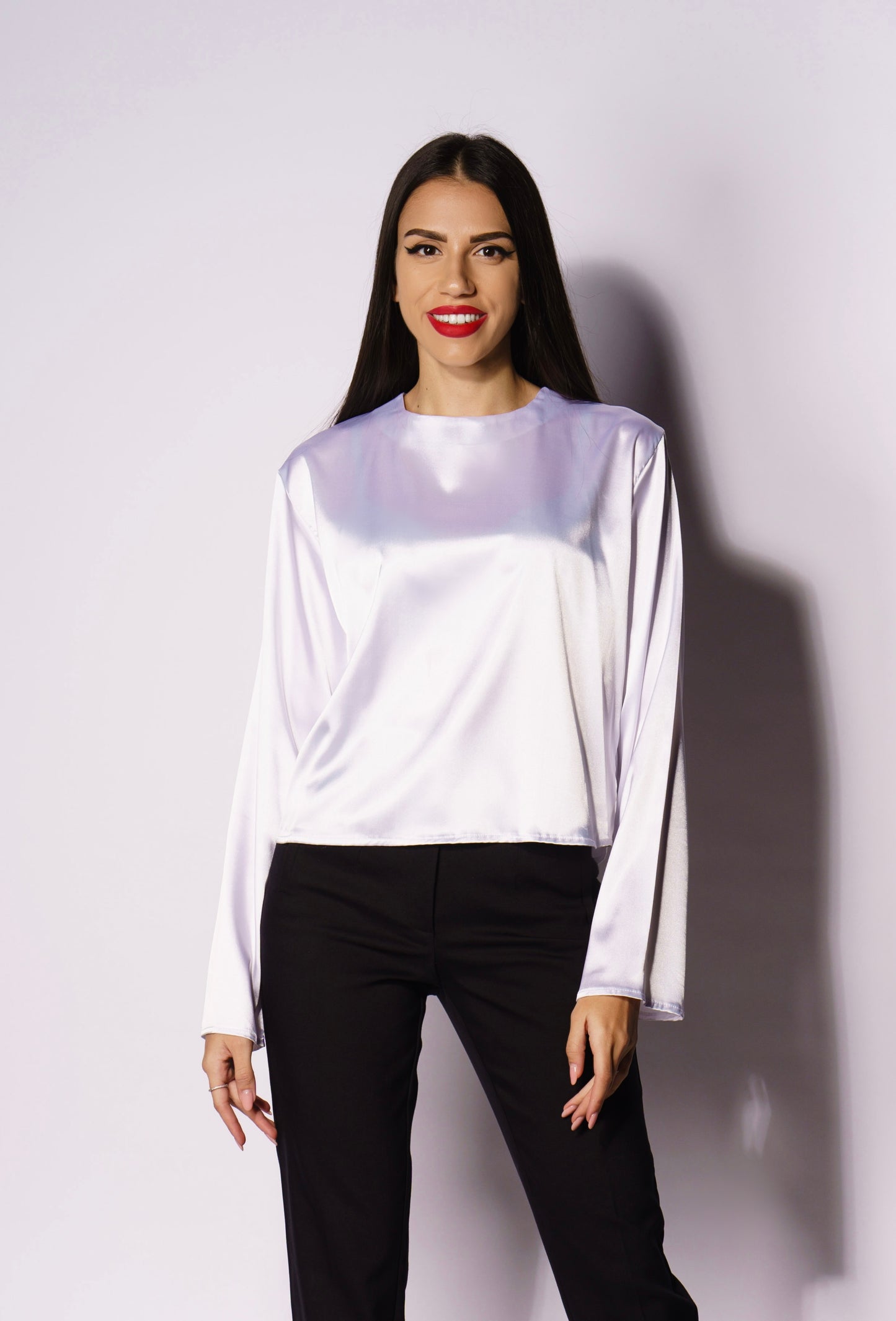 Bluza Satin - Satin Blouse Blanche